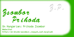 zsombor prihoda business card